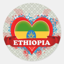 Vintage I Love Ethiopia Sticker