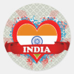 Vintage I Love India Sticker