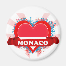Vintage I Love Monaco Magnet
