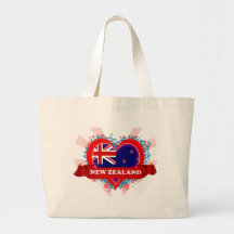 Vintage I Love New Zealand Tote Bags