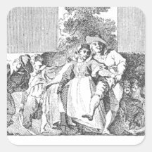 Vintage Image: Dancing Party Sticker