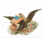 Vintage Independence Day Eagle Design Postcard