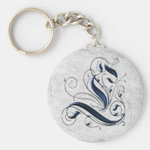 Vintage Initial L Keychain