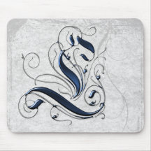 Vintage Initial L Mouse Mat