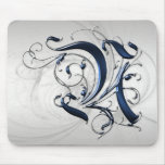 Vintage Initial N Mouse Pads