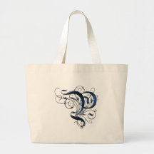Vintage Initial P Tote Bags