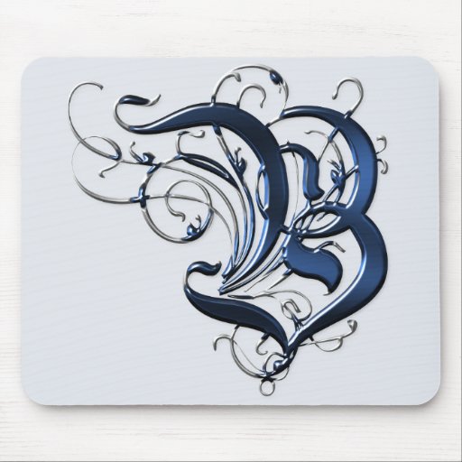 Vintage Initials B Mousemats