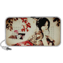 Vintage Japanese Girl iPhone Speakers