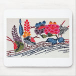 Vintage Japanese KIMONO Floral Pattern Mousepad
