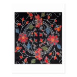 Vintage Japanese Kimono Textile (Bingata) Post Card
