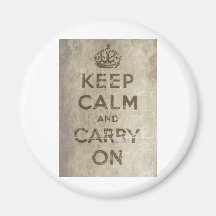 Vintage Keep Calm And Carry On Fridge Magnets