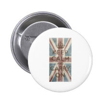 Vintage Keep Calm And Carry On Pins