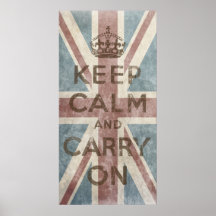 Vintage Keep Calm And Carry On Print