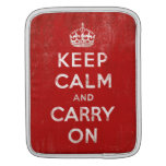 Vintage Keep Calm and Carry On Tablet iPad Case iPad Sleeves