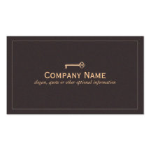 Vintage Key Business Card