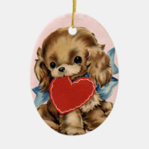 Vintage Kids Valentine Ornament