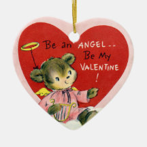 Vintage Kids Valentine Ornament