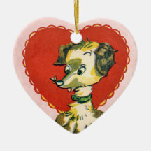 Vintage Kids Valentine Ornament