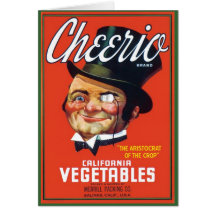 Vintage Label Greeting Card