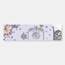Vintage Lavender Collage Bumper Sticker