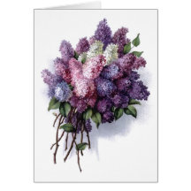 Vintage Lilacs Greeting Cards