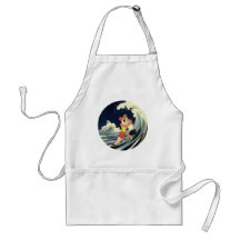 Vintage Love in the Surf, Romantic Kiss by Beach Aprons