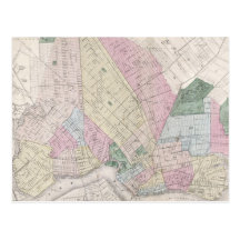 Vintage Map of Brooklyn (1873) Postcard