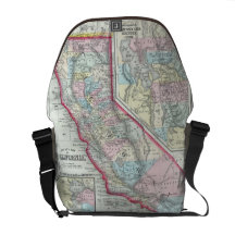 Vintage Map of California (1860) Courier Bags