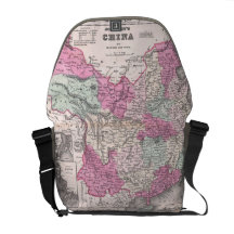 Vintage Map of China (1862) Commuter Bags