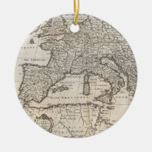 Vintage Map of Europe (1852) Ornament