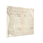 Vintage Map of Marthas Vineyard (1873) Gallery Wrap Canvas