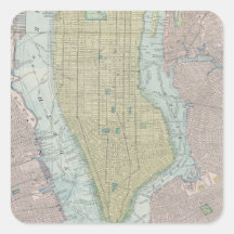 Vintage Map of New York City (1901) Sticker