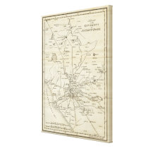 Vintage Map of Rome Italy (1821) canvas prints