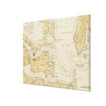 Vintage Map of The Chesapeake Bay (1781) canvas prints