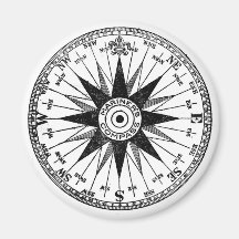 Vintage Mariner's Compass magnet