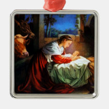 Vintage Mary and baby Jesus Ornament