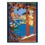 Vintage Mediterranean Travel Poster French Riviera Postcards