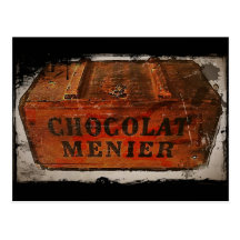 Vintage Menier Chocolate Crate Postcard