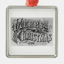 Vintage   &   Merry Christmas Ornament