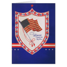Vintage Military Valentine Card