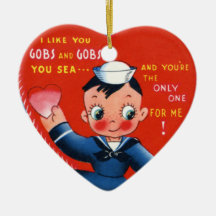 Vintage Military Valentine Ornament