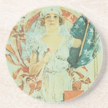 Vintage Military Women Coaster