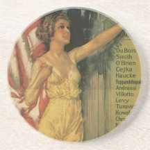 Vintage Military Women Coaster