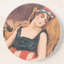 Vintage Military Women Coaster