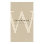 Vintage Monogram Business Cards - Khaki