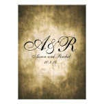 vintage monogram invite