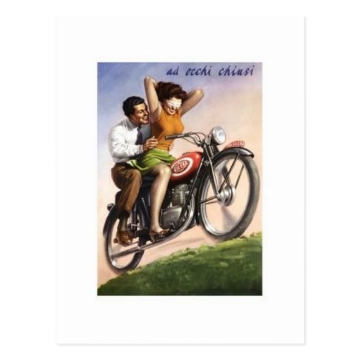 Vintage Motorcycle Post Card