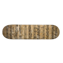 Vintage Music Sheet Skateboards