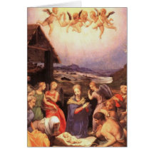 Vintage Nativity Painting Cards