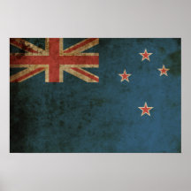 Vintage New Zealand Flag Posters